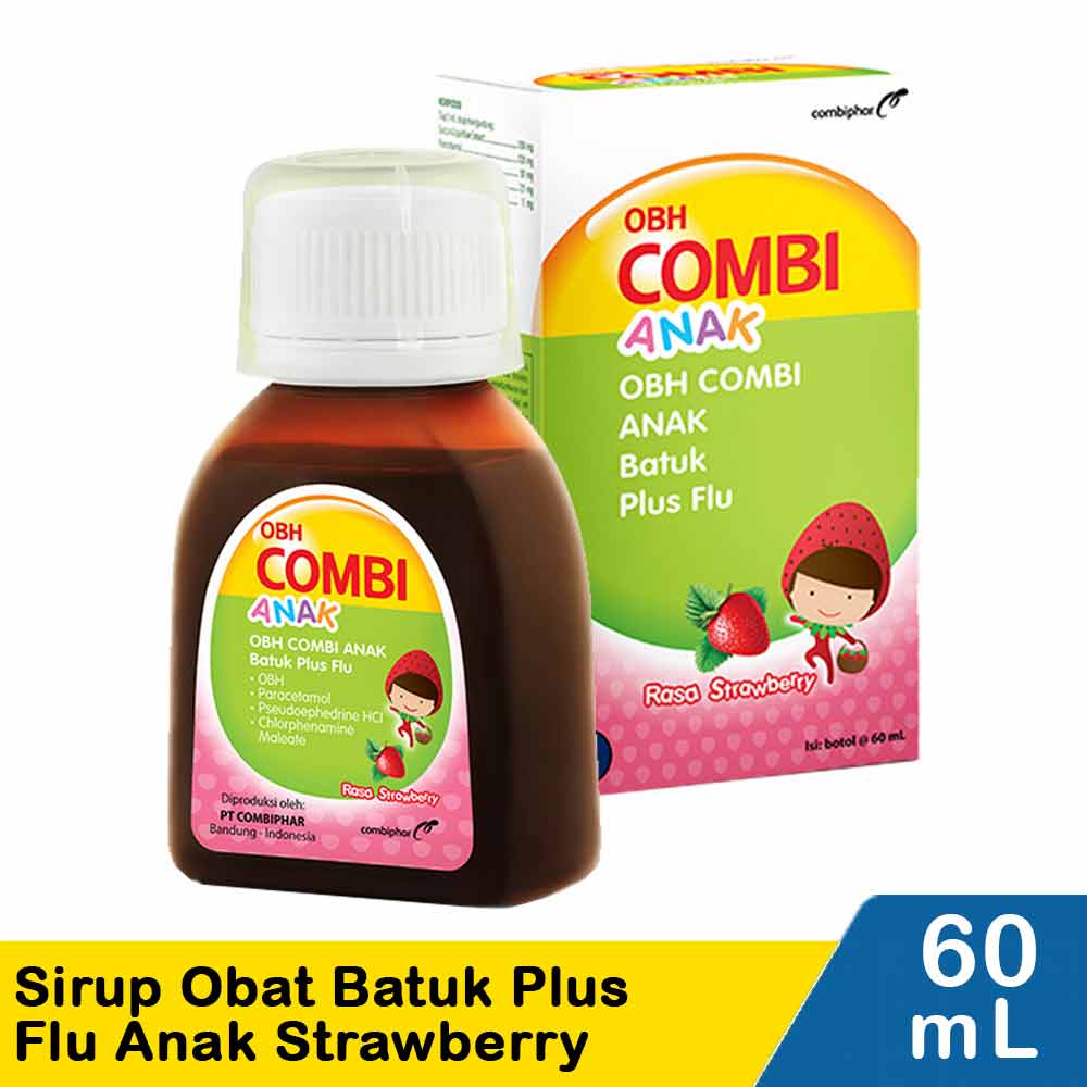 Obh Combi Sirup Obat Batuk Plus Flu Anak Strawberry Btl