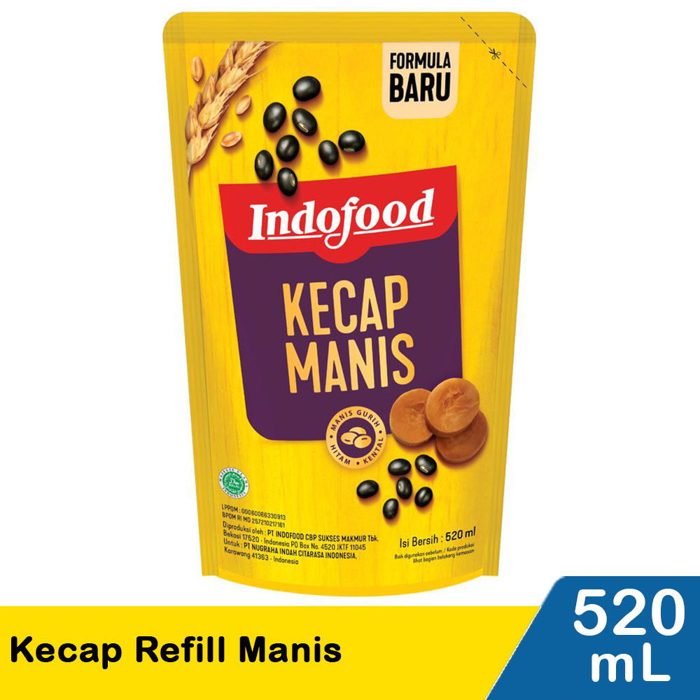 Indofood Kecap Refill Manis Pch 520Ml KlikIndomaret
