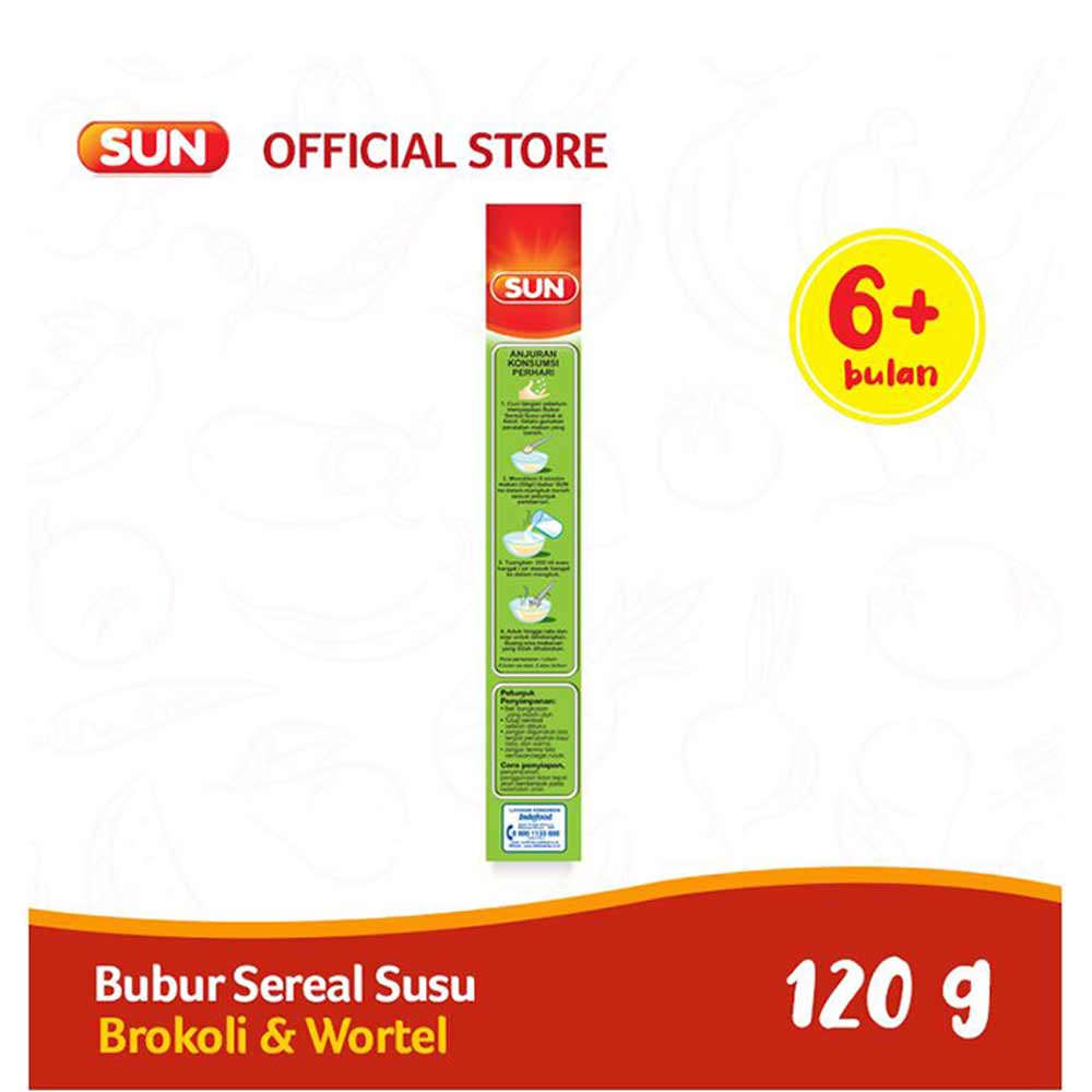 Sun Bubur Sereal Susu BrokoliWortel Box 120G KlikIndomaret
