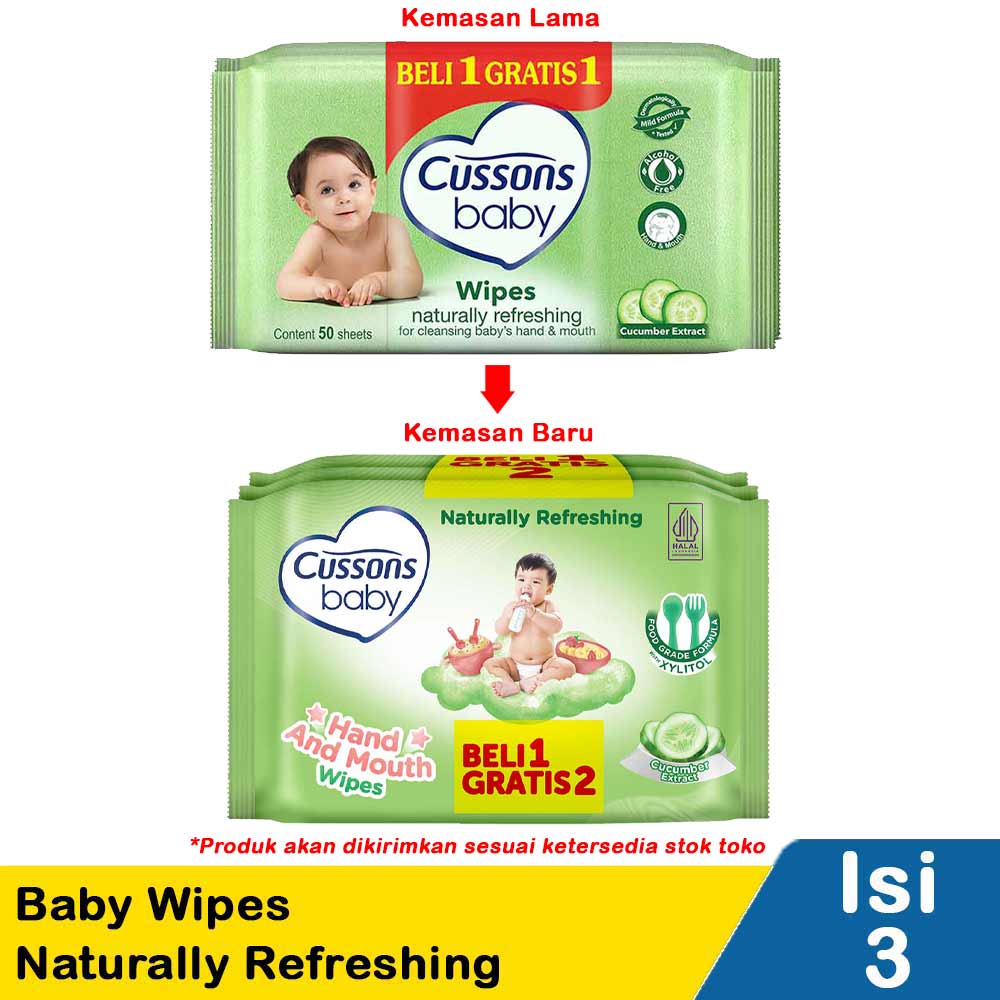 Cussons Baby Wipes 50'S Naturally Refreshing Pck