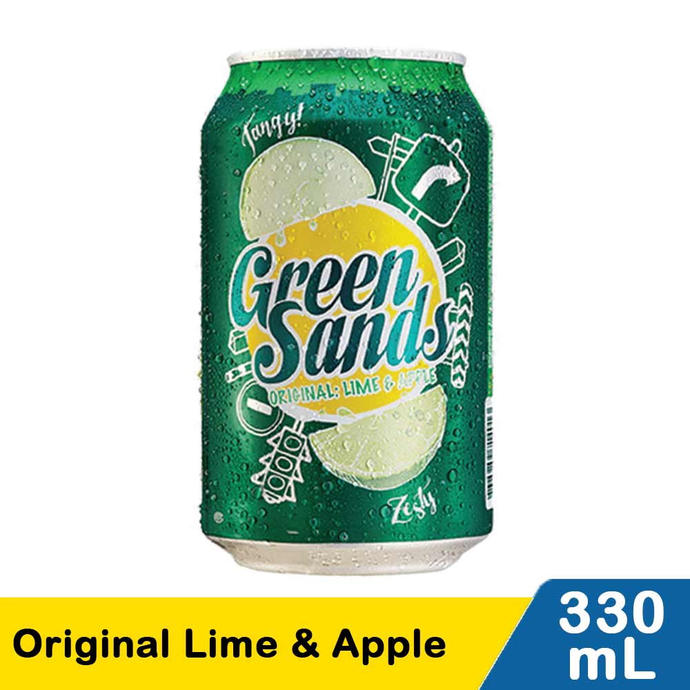Green Sands Original Lime Apple Klg 330Ml KlikIndomaret