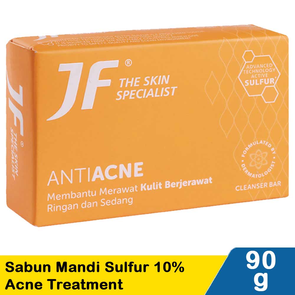 Jf Sabun Mandi  Sulfur 10 Acne Treatment Bar 90G 