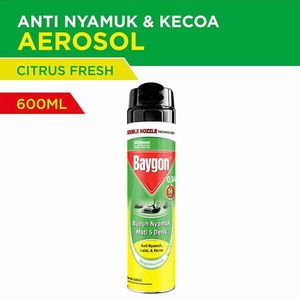 Promo Harga Baygon Insektisida Spray Citrus Fresh 600 ml - Indomaret