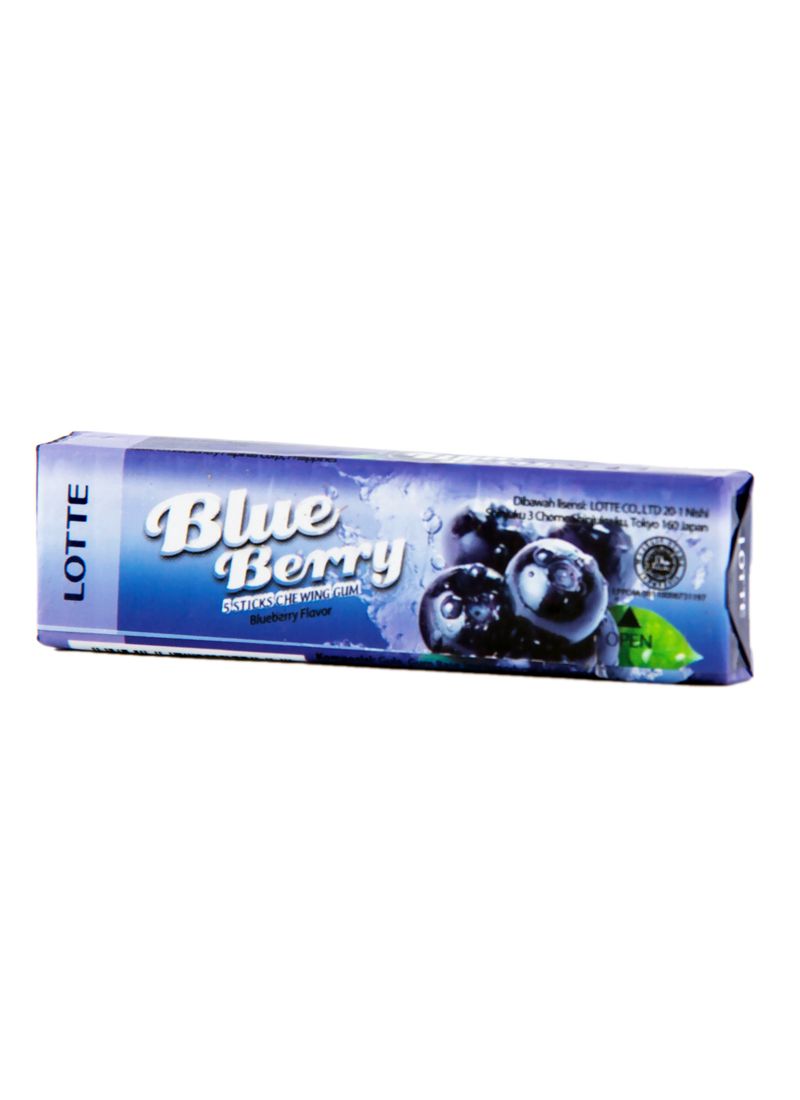 Lotte Chewing Gum 5 Stick Blueberry Pck 15G | KlikIndomaret