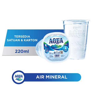 Promo Harga Aqua Air Mineral 220 ml - Indomaret