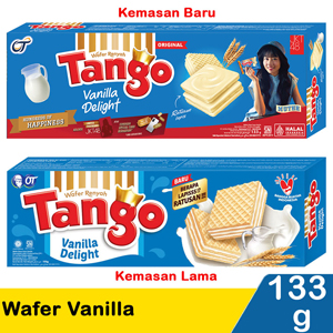 Promo Harga Tango Wafer Vanilla Milk 163 gr - Indomaret