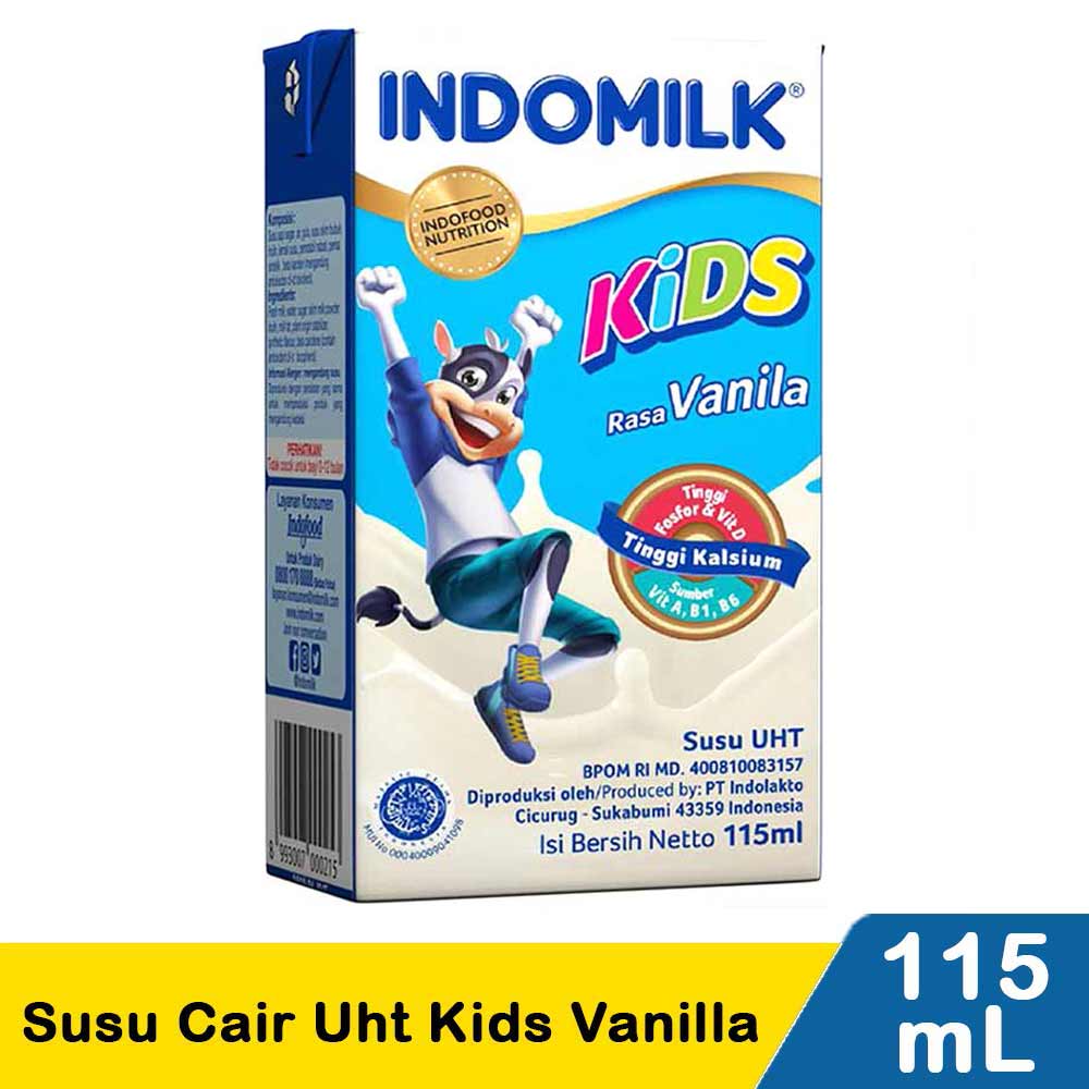 Indomilk Susu Cair  Uht Kids Vanilla Tpk 115Ml KlikIndomaret