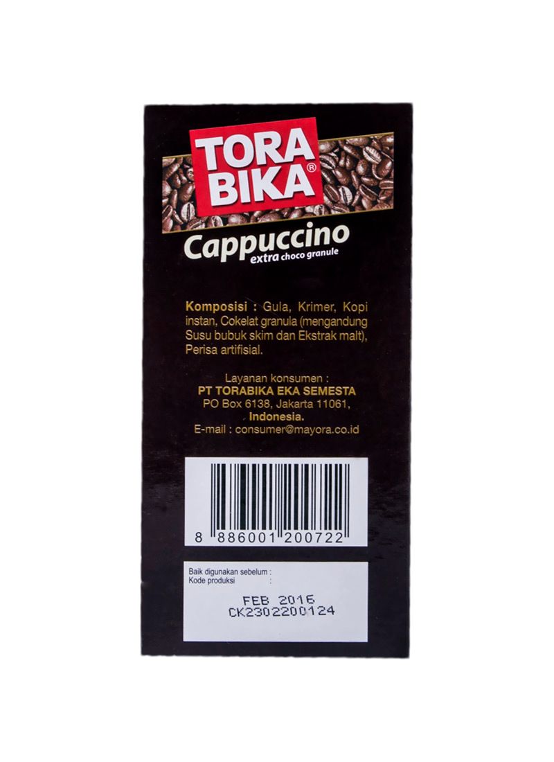 Torabika Cappuccino Extra Choco Granule Box 5X25g 