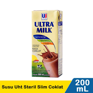 Harga Ultra Milk Susu UHT Coklat 200 ml di Indomaret