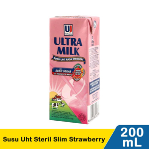 Promo Harga Ultra Milk Susu UHT Stroberi 200 ml - Indomaret