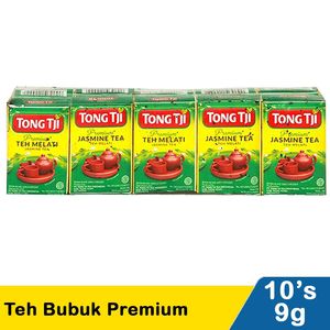Promo Harga Tong Tji Teh Bubuk Premium Jasmine Tea per 10 pcs 9 gr - Indomaret