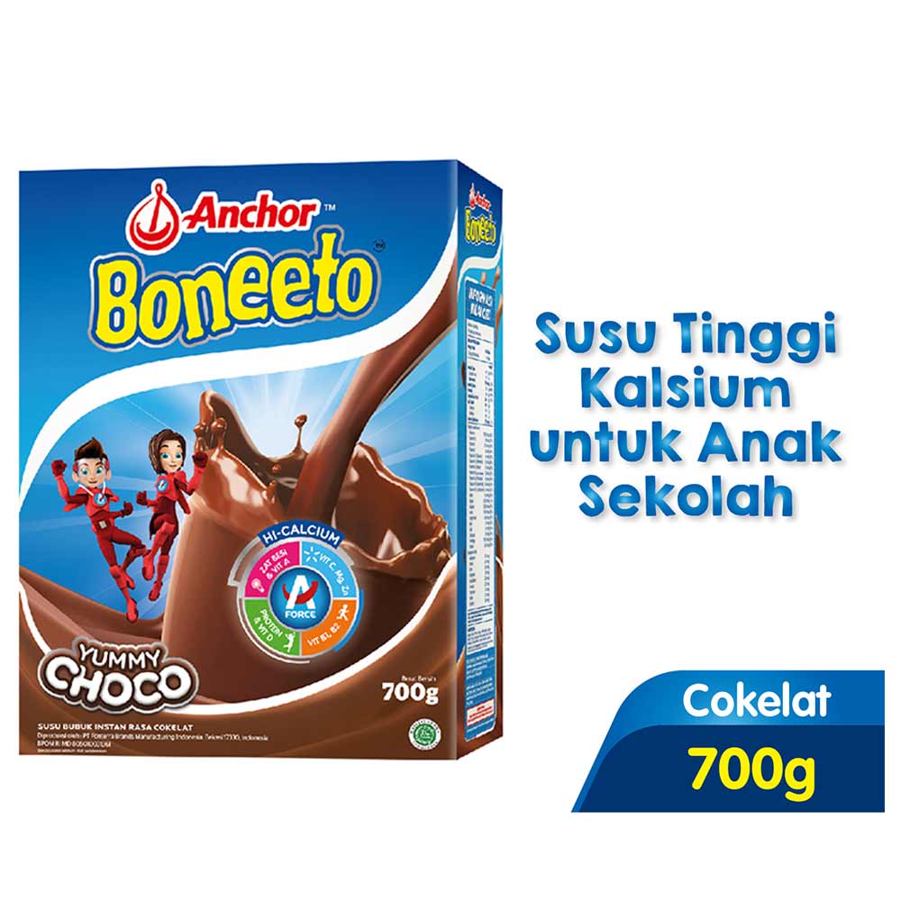 Anchor Boneeto Susu Bubuk Hi Calcium Coklat Box 700G 