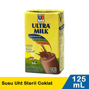 Promo Harga Ultra Milk Susu UHT Coklat 125 ml - Indomaret
