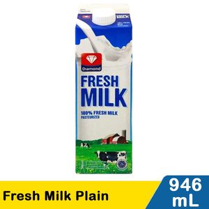 Promo Harga Diamond Fresh Milk Plain 946 ml - Indomaret