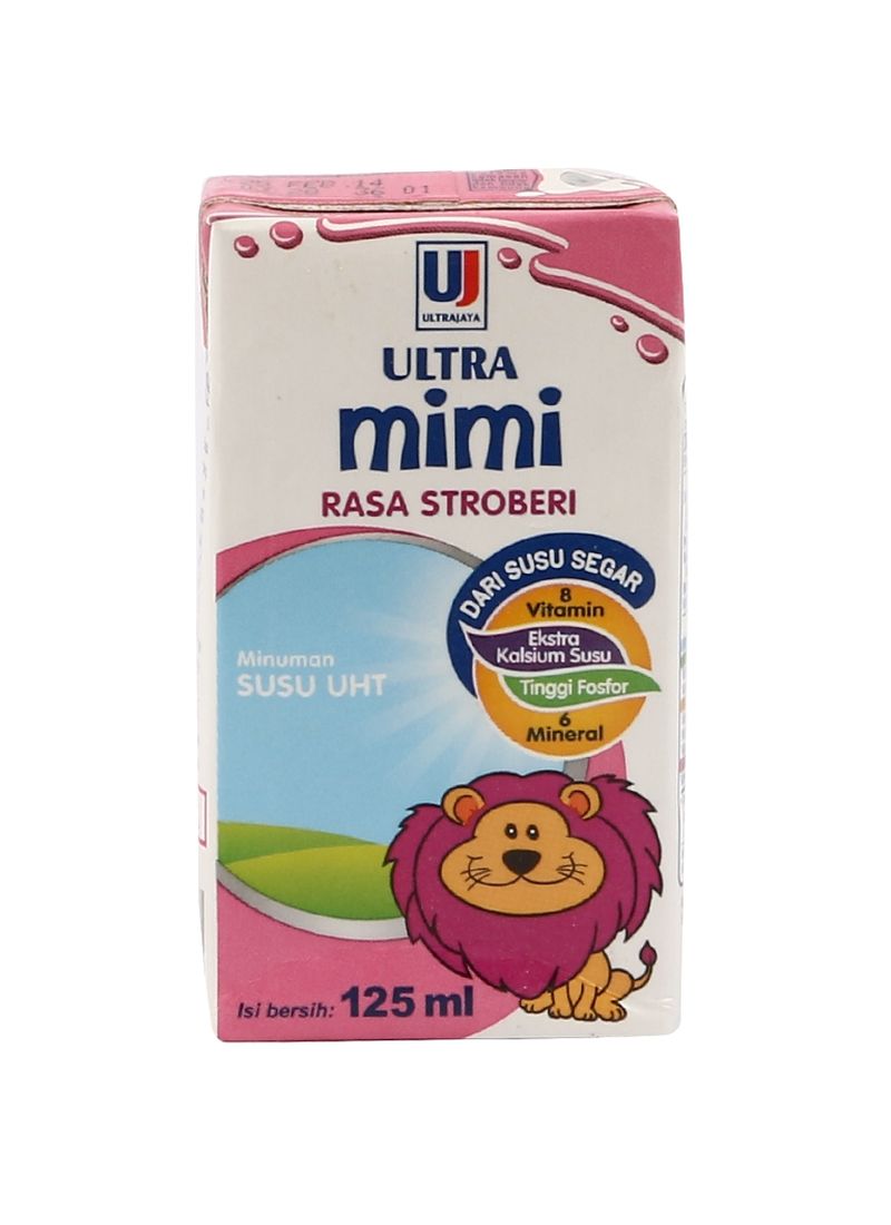 Ultra Mimi Susu Cair Uht Strawberry Tpk 125Ml KlikIndomaret