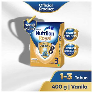 Promo Harga Nutrilon Royal 3 Susu Pertumbuhan Vanila 400 gr - Indomaret