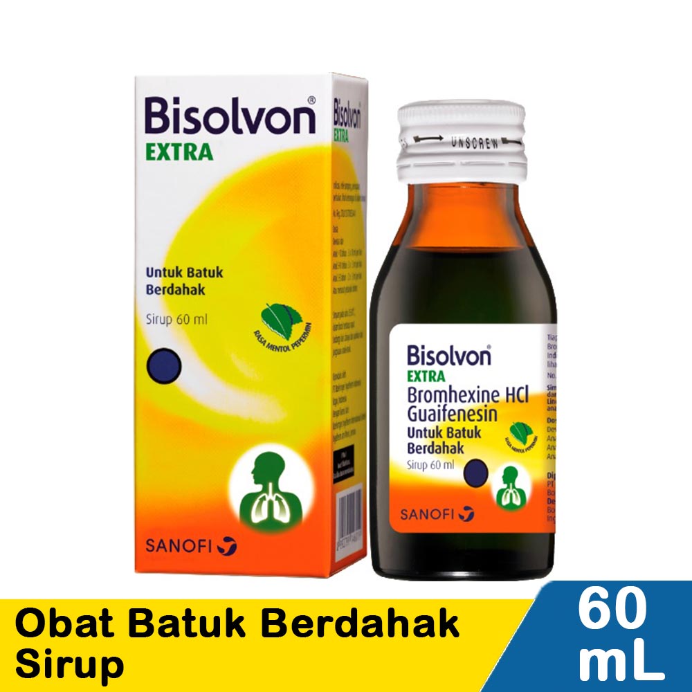 Bisolvon Obat  Batuk  Syrup Extra Berdahak 60mL KlikIndomaret