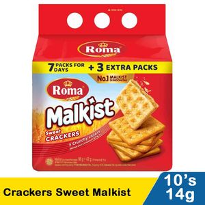 Promo Harga Roma Malkist Crackers per 10 sachet 27 gr - Indomaret