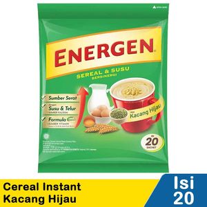 Promo Harga Energen Cereal Instant Kacang Hijau per 20 sachet 31 gr - Indomaret
