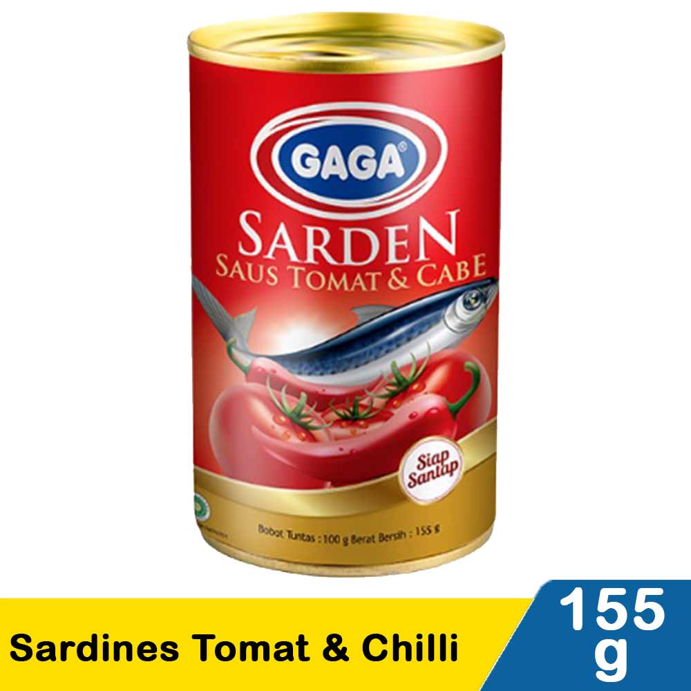 Gaga Sardines Chili Tomato Klg 155G KlikIndomaret