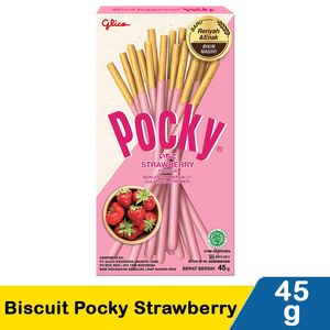 Promo Harga Glico Pocky Stick Strawberry Flavour 45 gr - Indomaret