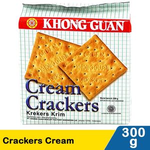 Promo Harga Khong Guan Cream Crackers Metalized 300 gr - Indomaret