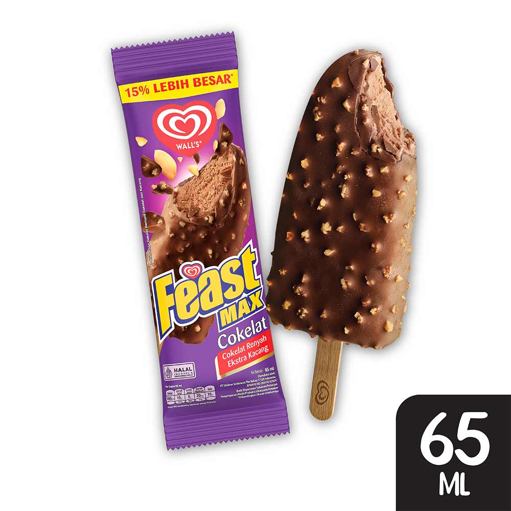 Wall's Ice Cream Feast Chocolate Pcs 65Ml  KlikIndomaret