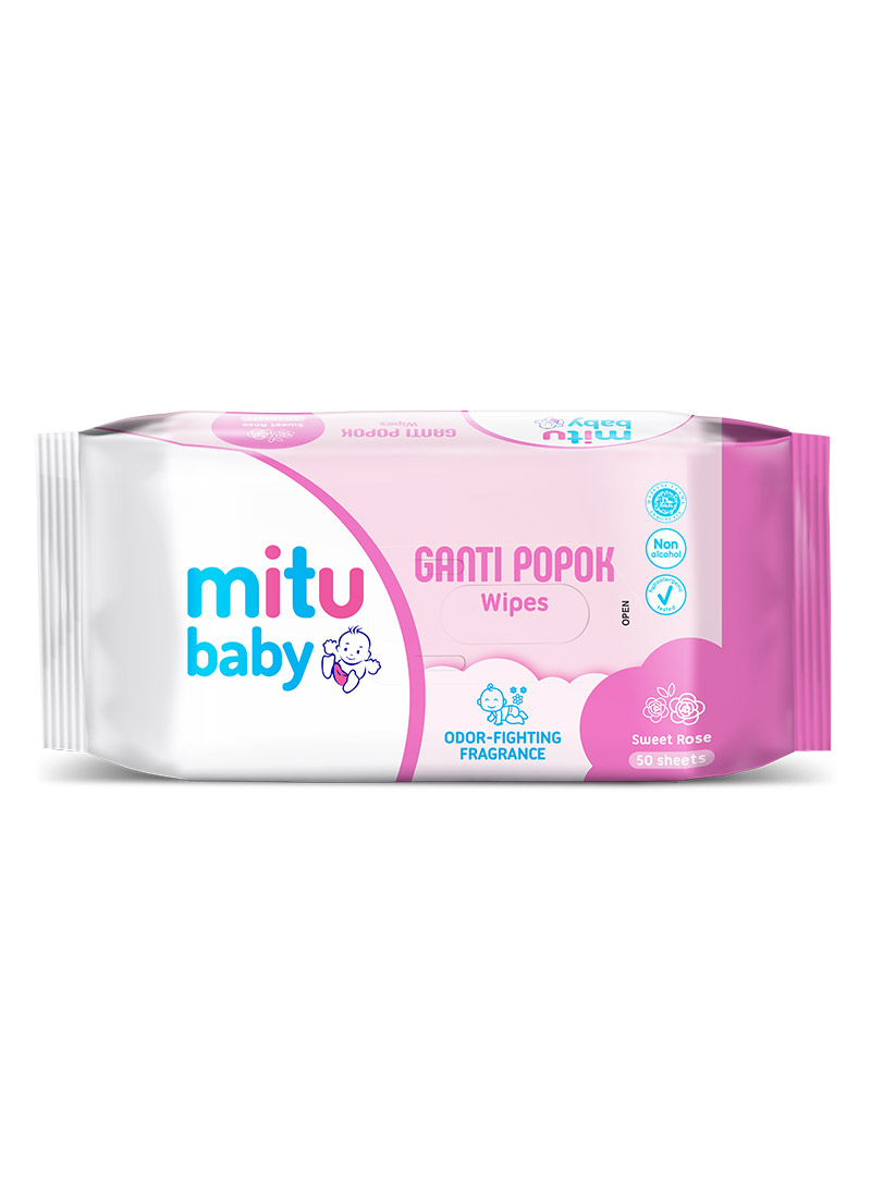 Mitu Baby Tissue Ganti Popok Pink Sweet Rose 50 s 