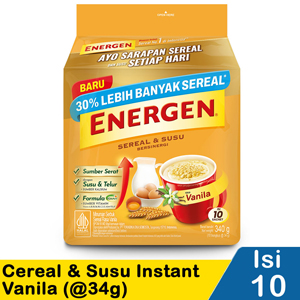 Promo Harga Energen Cereal Instant Vanilla per 10 sachet 30 gr - Indomaret