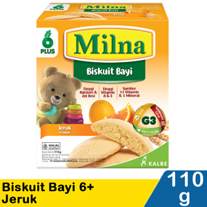Promo Harga Milna Biskuit Bayi 6 Jeruk 130 gr - Indomaret