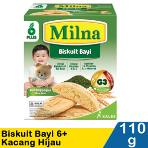 Promo Harga Milna Biskuit Bayi 6 Kacang Hijau 130 gr - Indomaret