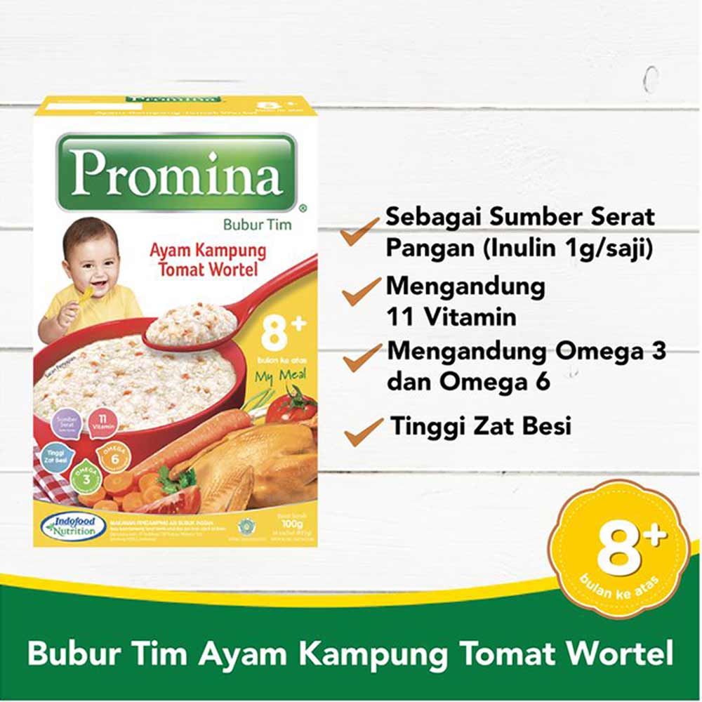 Promina Bubur Tim Ayam Kampung Tomat & Wortel Box 100G ...