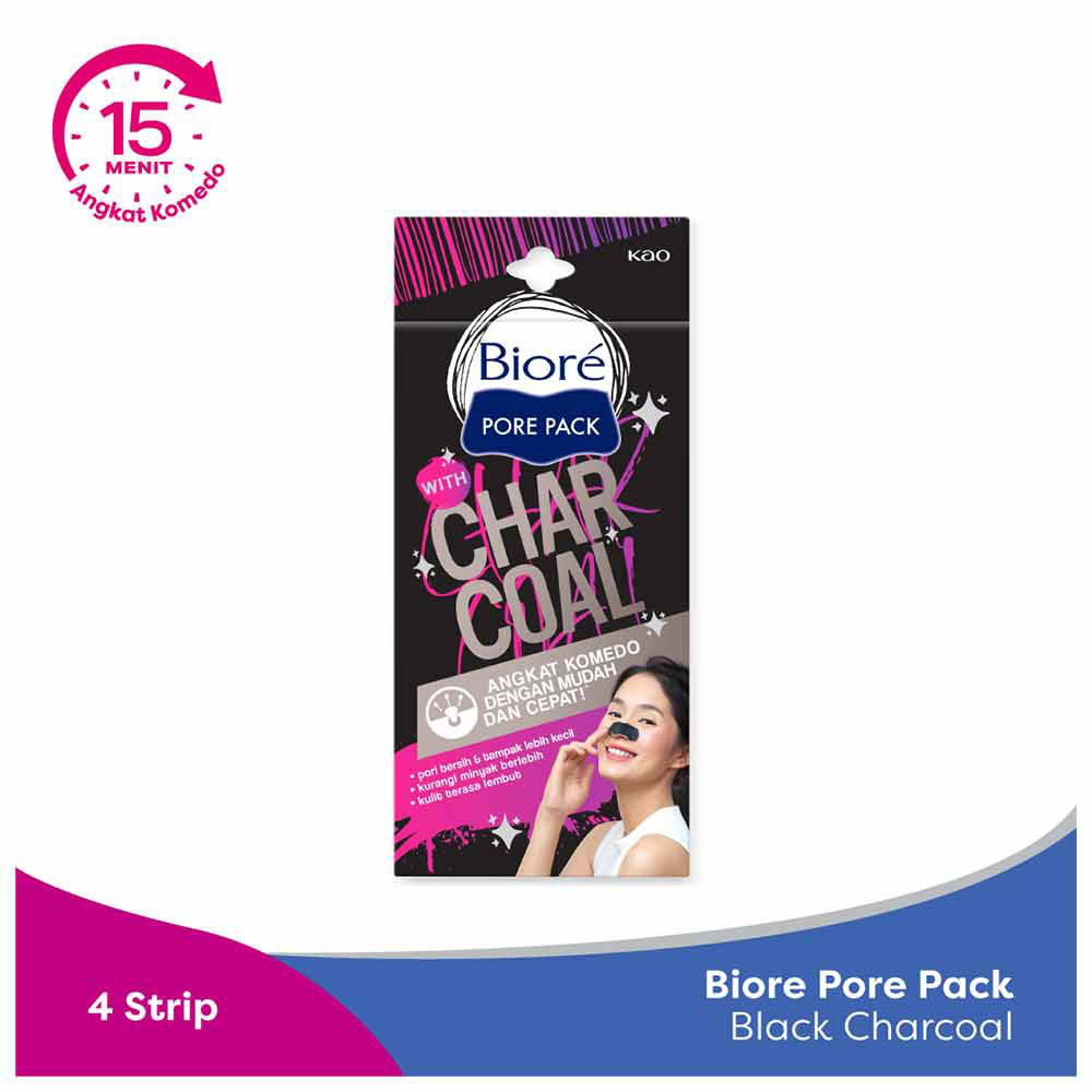 Kao Biore Pore Pack Cleansing Strips 4'S Black Box | KlikIndomaret