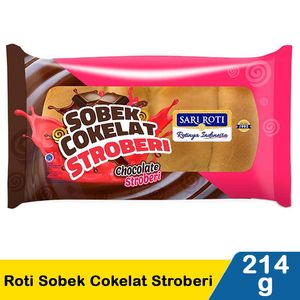 Promo Harga Sari Roti Manis Sobek Cokelat Strawberry 216 gr - Indomaret