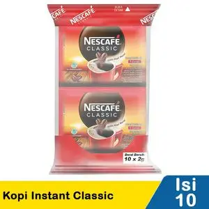 Promo Harga Nescafe Classic Coffee per 10 sachet 2 gr - Indomaret