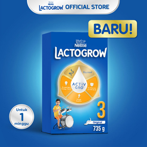 Promo Harga Lactogrow 3 Susu Pertumbuhan Plain 750 gr - Indomaret