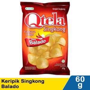 Promo Harga Qtela Keripik Singkong Balado 60 gr - Indomaret