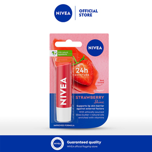 Promo Harga Nivea Lip Balm Strawberry Shine 4 gr - Indomaret