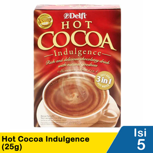 Promo Harga Delfi Hot Cocoa Indulgence per 5 sachet 25 gr - Indomaret