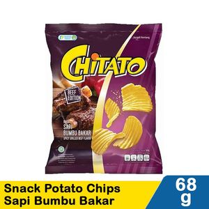 Promo Harga Chitato Snack Potato Chips Potato Spicy Griller Beef 68 gr - Indomaret