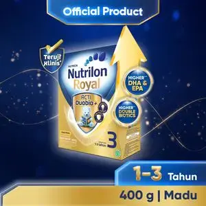 Promo Harga Nutrilon Royal 3 Susu Pertumbuhan Madu 400 gr - Indomaret