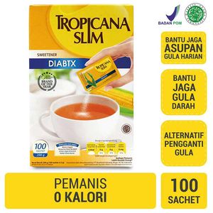 Promo Harga Tropicana Slim Sweetener Diabtx 100 pcs - Indomaret