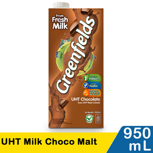 Promo Harga Greenfields UHT Choco Malt 1000 ml - Indomaret