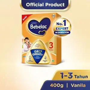 Promo Harga Bebelac 3 Susu Pertumbuhan Vanila 400 gr - Indomaret