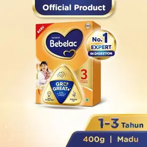 Promo Harga Bebelac 3 Susu Pertumbuhan Madu 400 gr - Indomaret