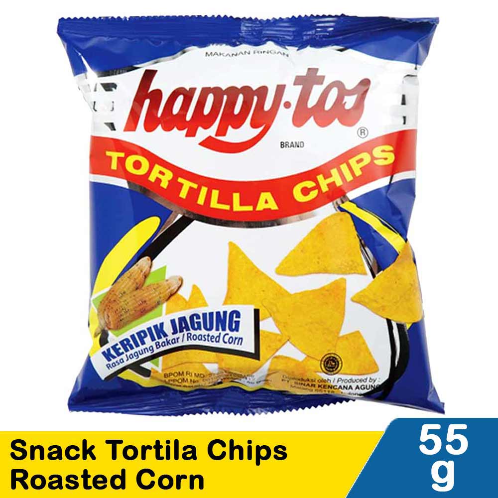Happytos Snack  Tortilla Chips Roasted Corn Pck 55G 