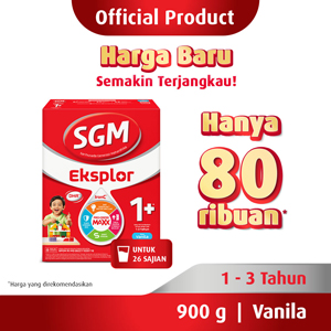 Promo Harga SGM Eksplor 1+ Susu Pertumbuhan Vanila 900 gr - Indomaret