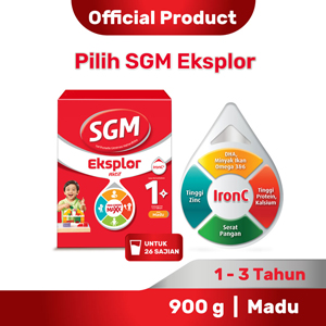 Promo Harga SGM Eksplor 1+ Susu Pertumbuhan Madu 900 gr - Indomaret