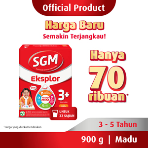 Promo Harga SGM Eksplor 3+ Susu Pertumbuhan Madu 900 gr - Indomaret