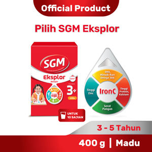 Promo Harga SGM Eksplor 3+ Susu Pertumbuhan Madu 400 gr - Indomaret